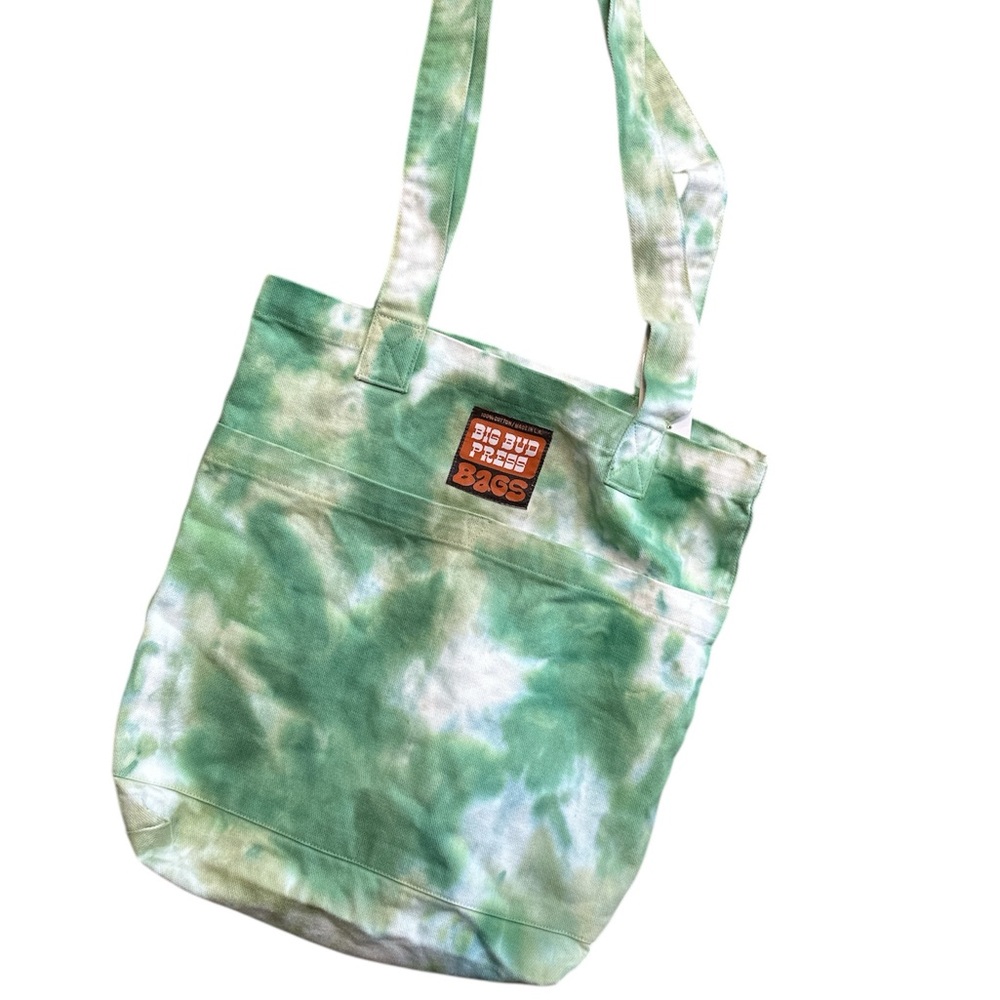 Big Bud Press Green and White Swirl Tote